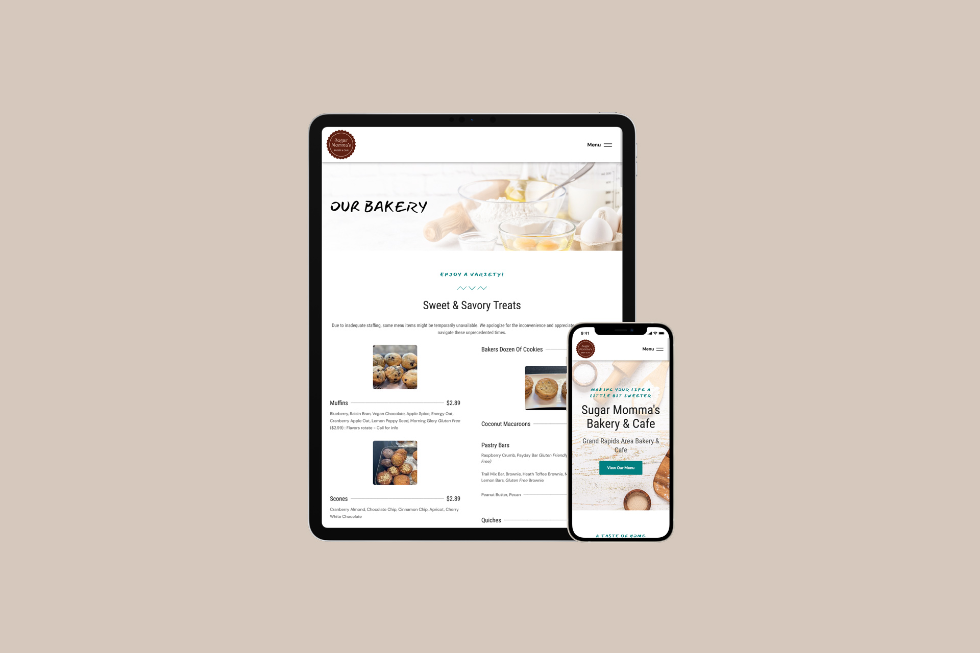 Bakery Cafe Website | WordPress Web Design and Development | E'finit Media San Antonio
